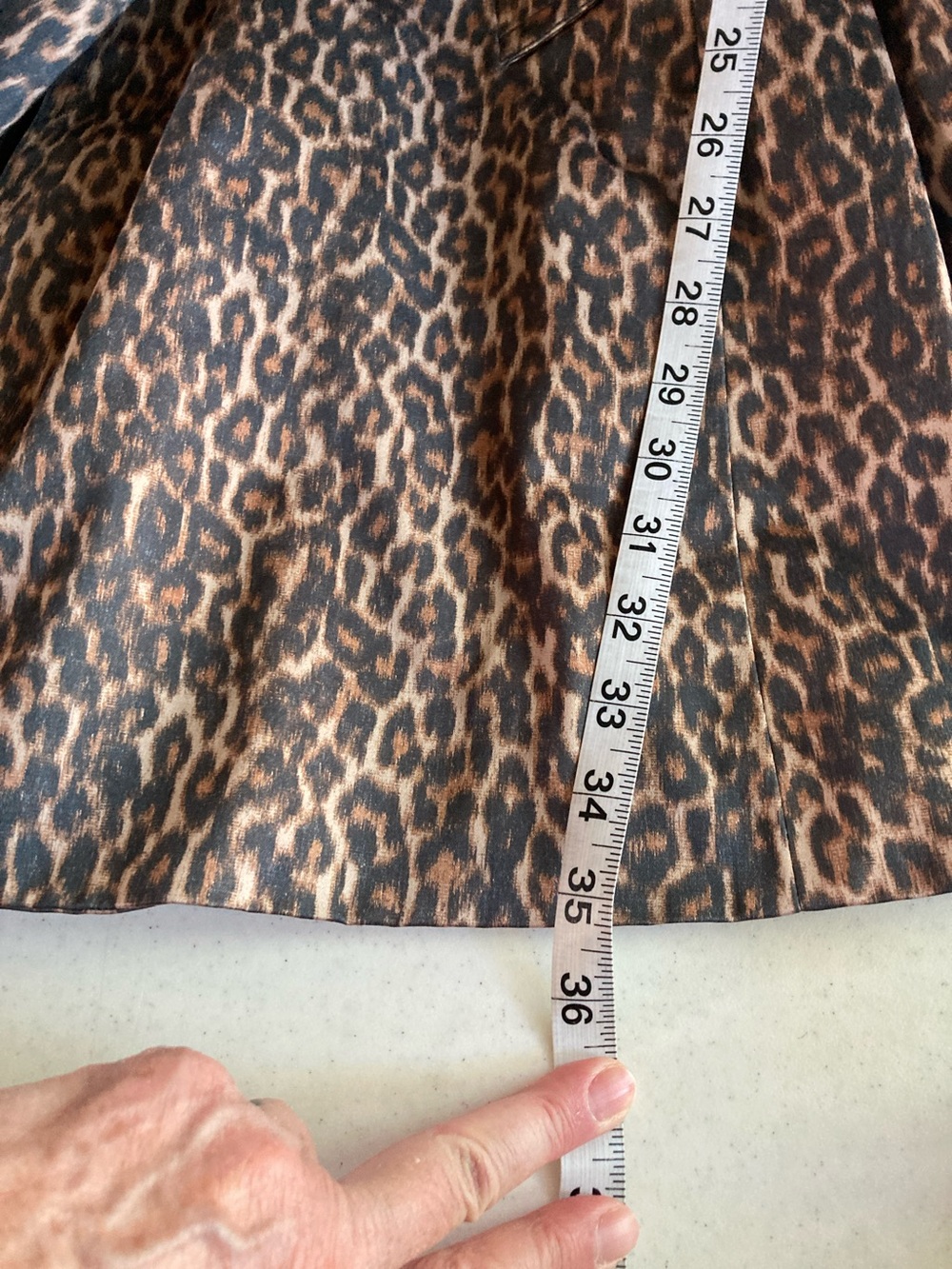 Talbots Leopard-Print Belted Trench Coat - Brown & Black - Picture 10 of 10